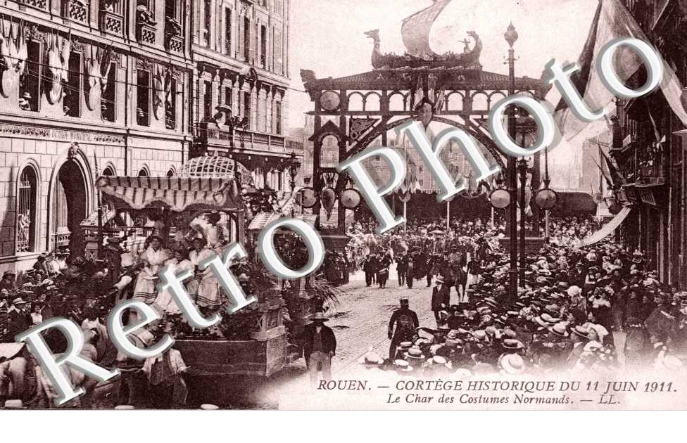 Cortege historique 11 juin 1911 - char des costumes Normands