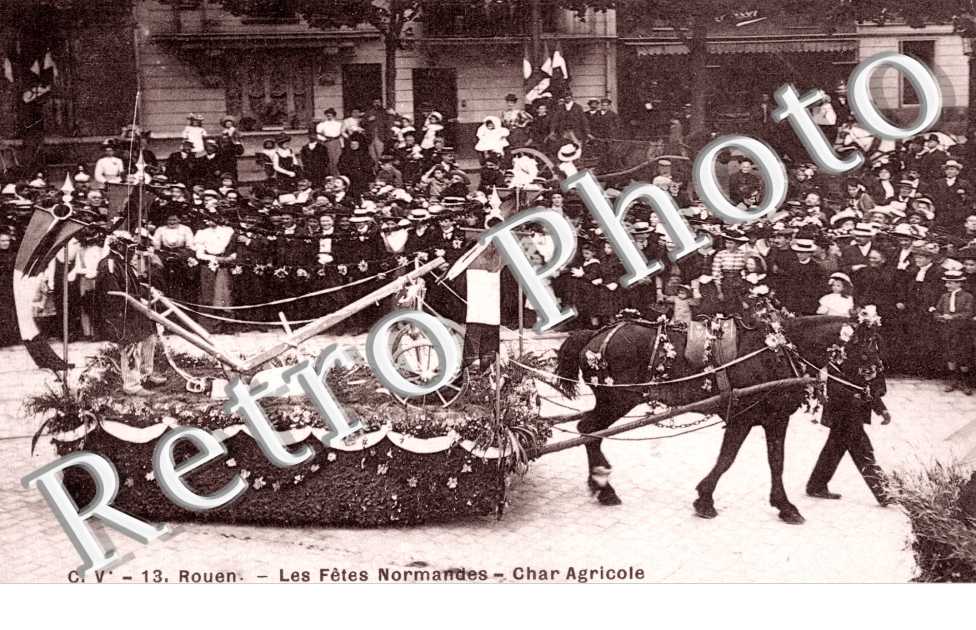 Fete Normande 1909 - Char agricole