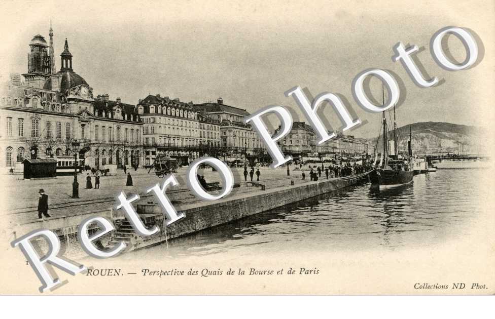 Perspective des Quais de la Bourse et Paris