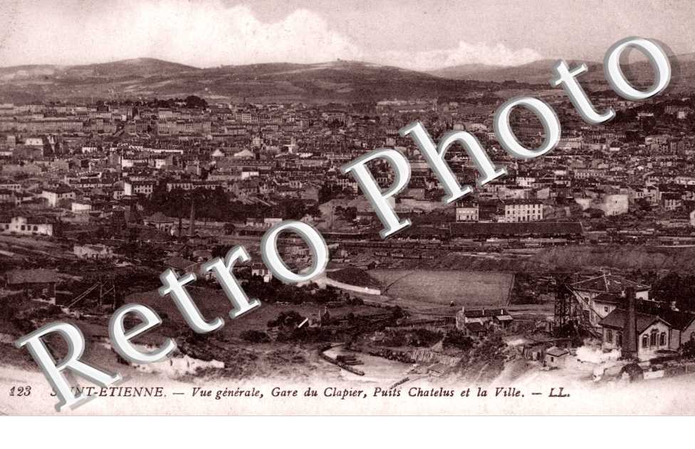 Vue Generale, Gare du Clapier, Puits Chatelus et la Ville