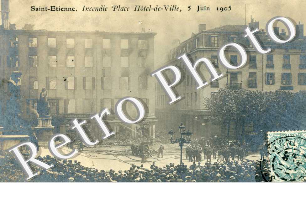 Incendie Place Hotel de Ville, le 5 juin 1905