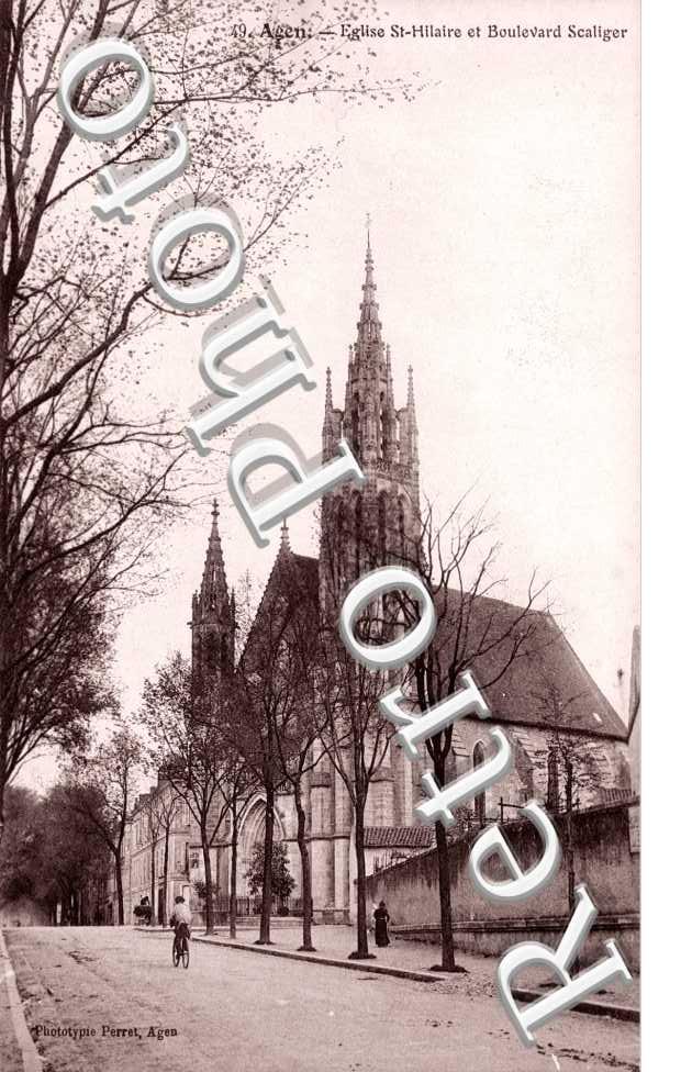 Eglise St Hilaire et Boulevard Scaliger