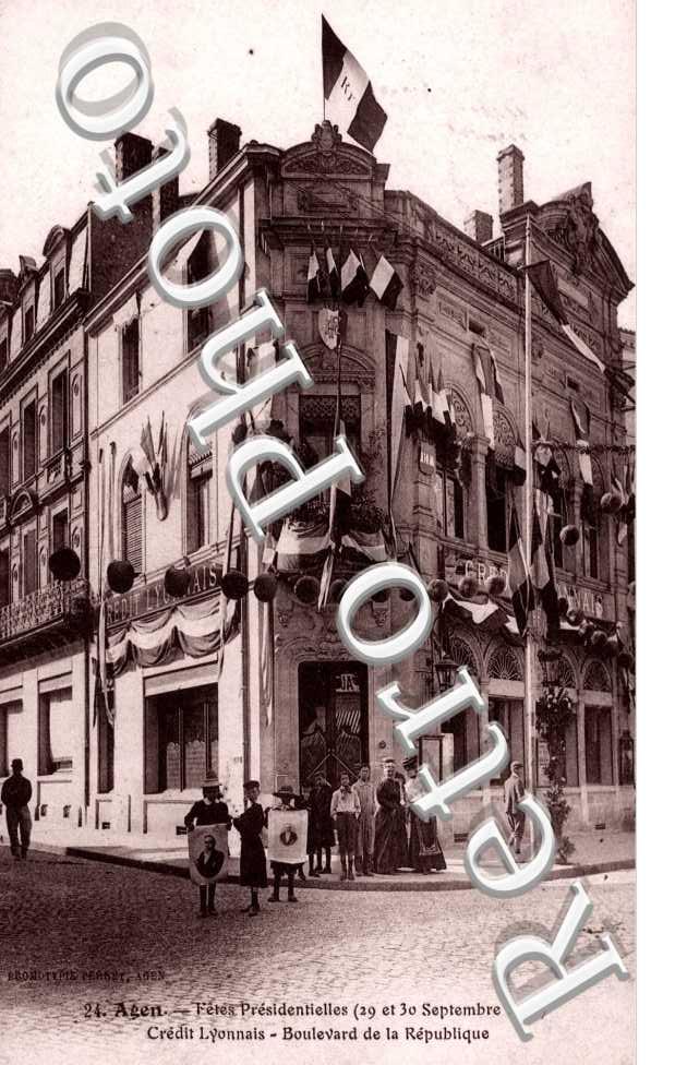 Fetes Presidentielles du 29 et 30 septembre 1906, Credit Lyonnais, Boulevard de la Republique