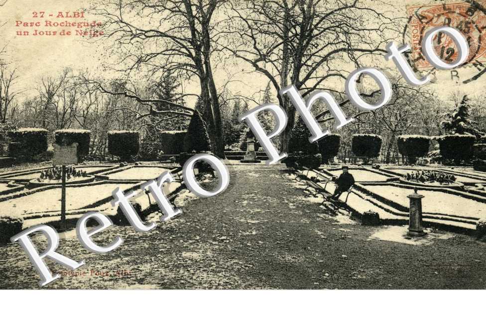 Parc Rochegude un jour de neige