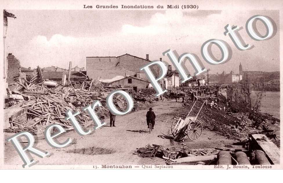 le Quai Sapiacou, les Grandes Inondations du Midi 1930