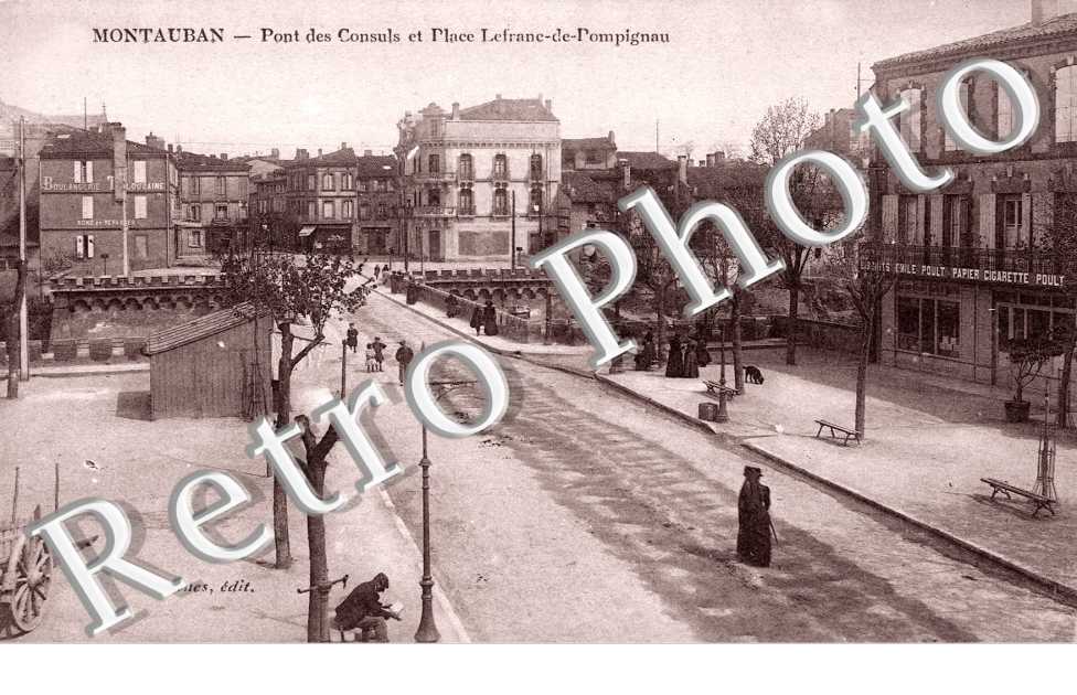 le Pont des Consuls et la Place Lefranc-de-Pompignau