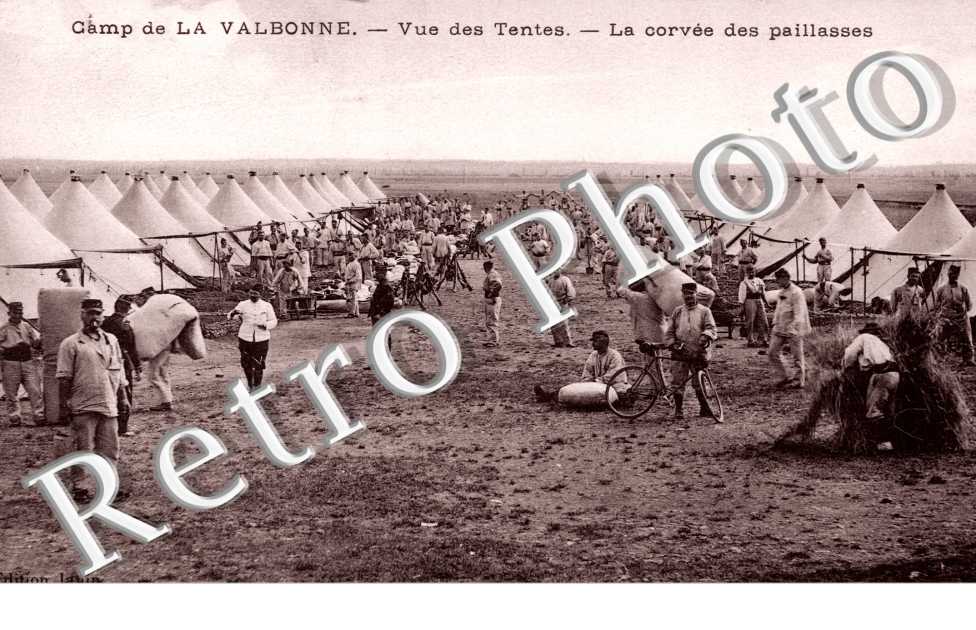 Camp de la Valbonne vue des tentes