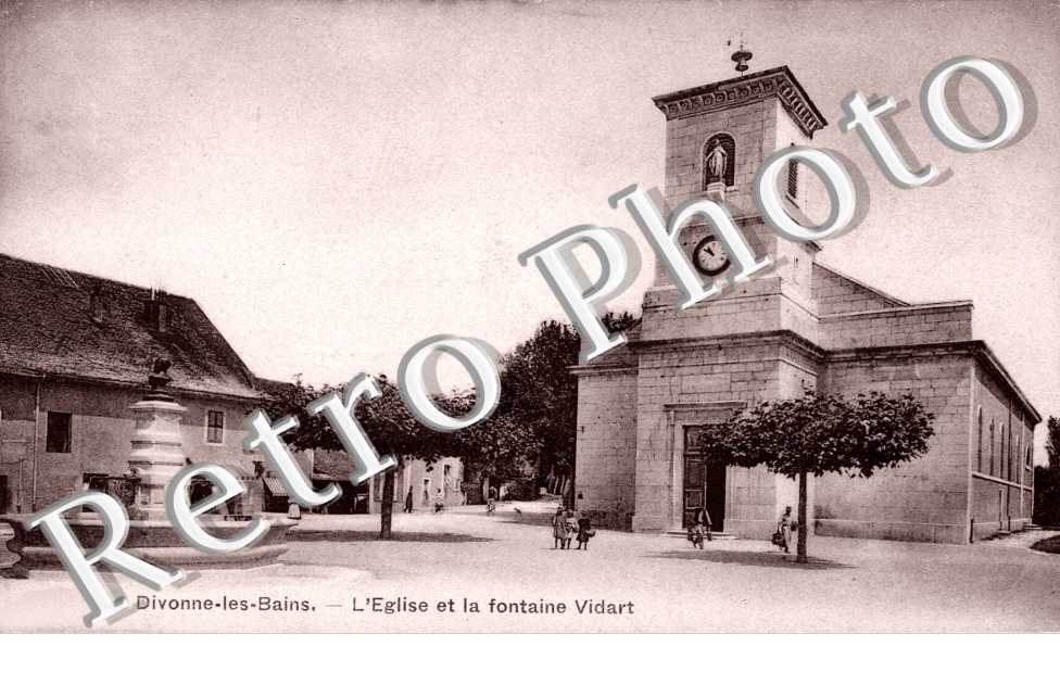 l&#039;eglise et la fontaine Vidart