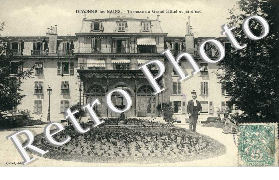 Terrasse du Grand Hotel et jet d&#039;eau
