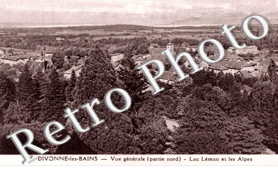 Vue generale, Lac Leman et les Alpes