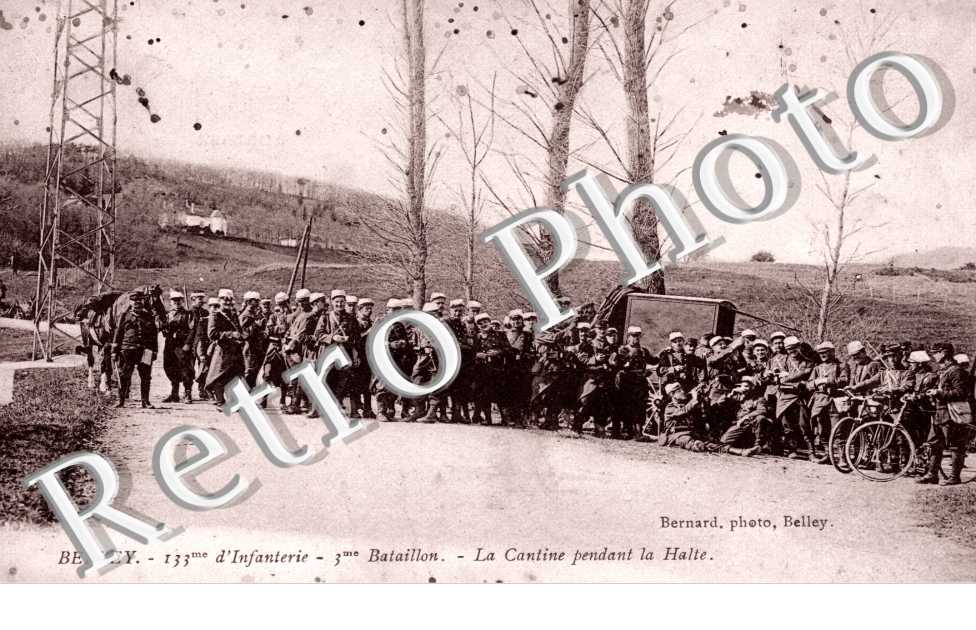 133eme d&#039;infanterie 3eme bataillon - La cantine pendant la halte