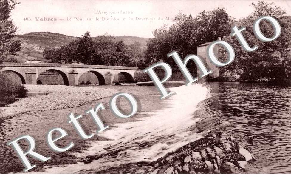 Le pont sur le Dourdou et deversoir du moulin
