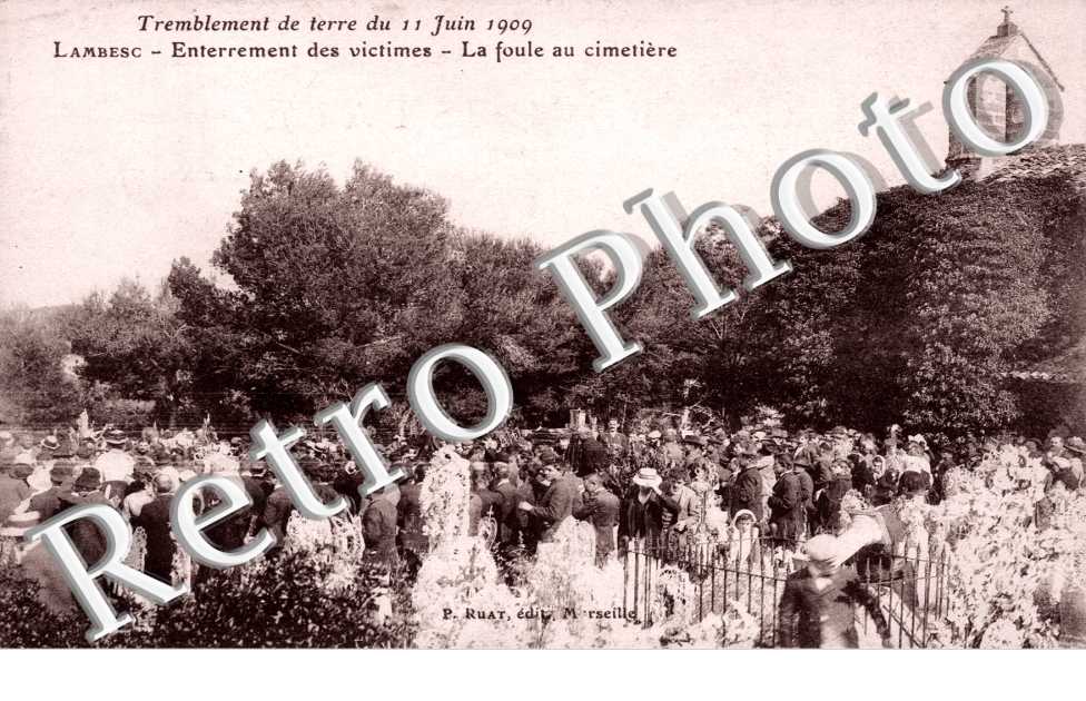 tremblement de terre 11 juin 1909 - enterrement des victimes