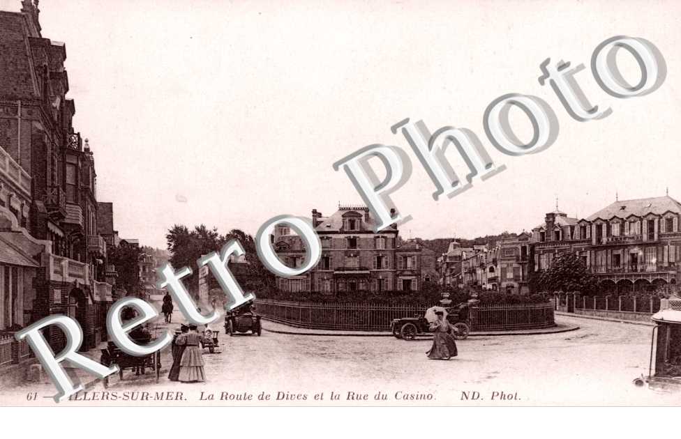 Villers-sur-Mer, la Route de Dives et la Rue du Casino