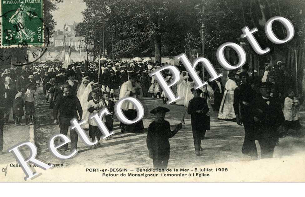 Benediction de la Mer, 5 juillet 1908, Retour de Monseigneur Lemonnier a l'Eglise