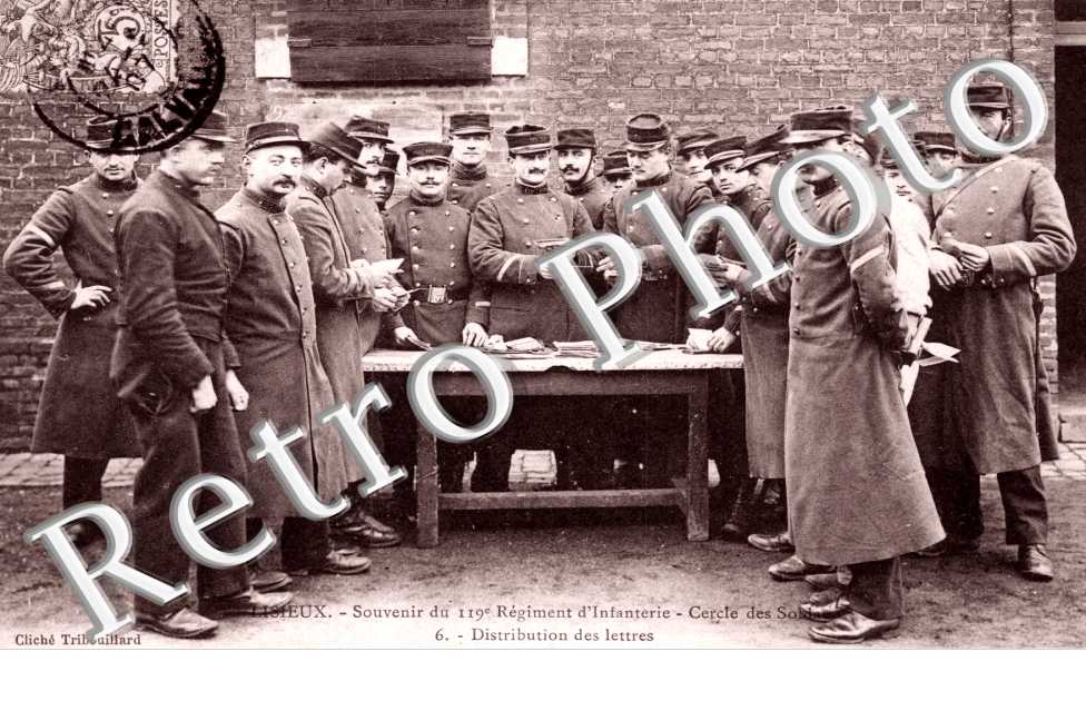 119 regiment d&#039;infanterie Distribution des lettres POSTE COURRIER