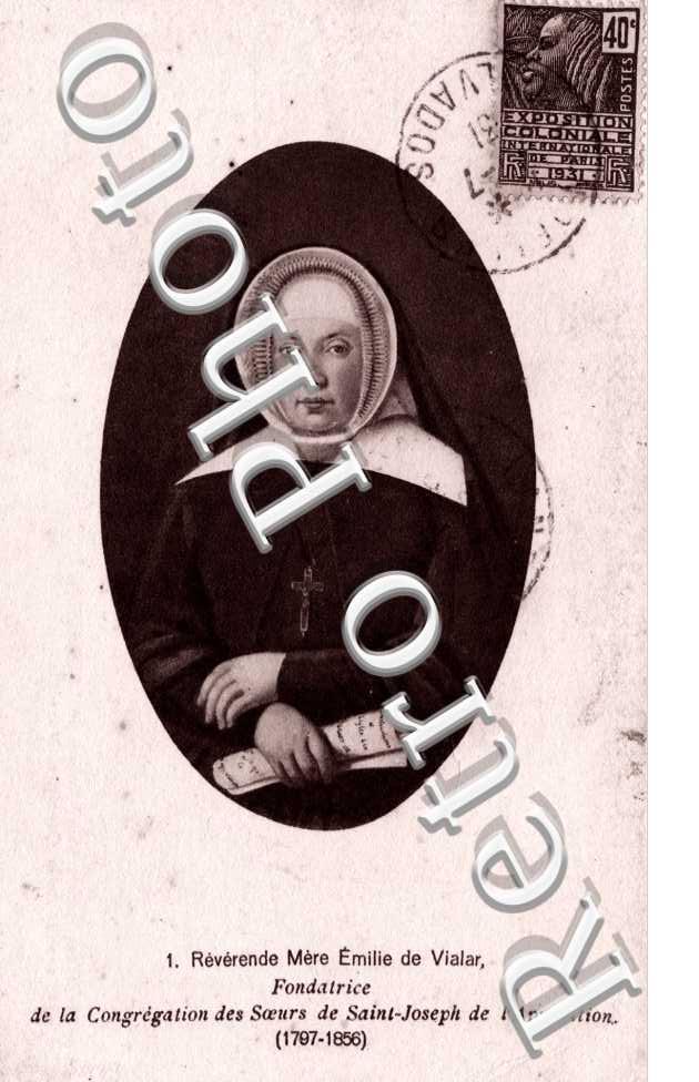 Reverende mere Emilie de Vialar, fondatrice de la congregation des soeurs de Saint Joseph de l&#039;Apparition