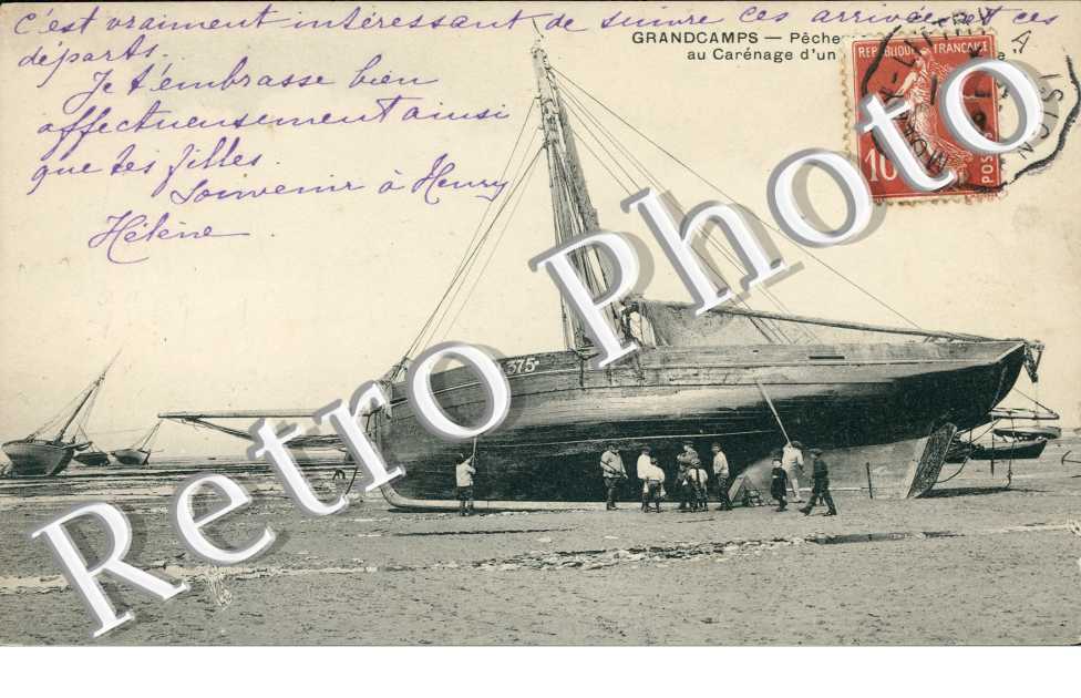 au carenage d&#039;un bateau de peche