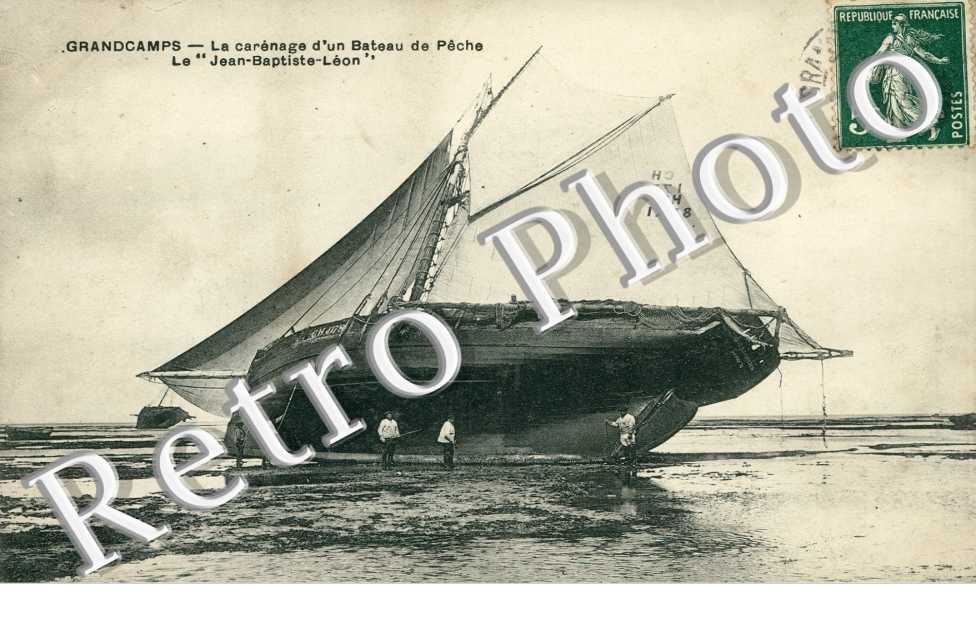 le carenage d&#039;un bateau de peche  Le Jean-Baptiste-Leon