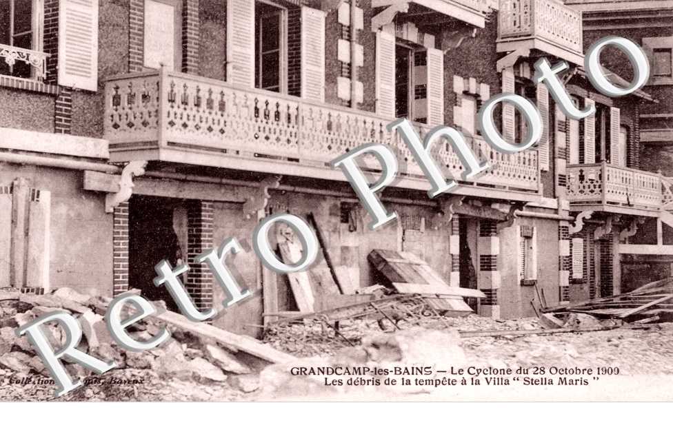 le cyclone du 28 octobre 1909 Les debris de la tempete a la villa Stella Maris