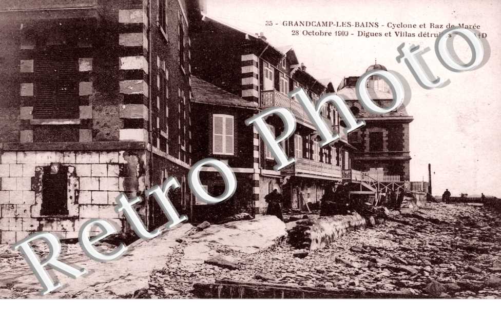 le cyclone du 28 octobre 1909 Digues et Villas detruites