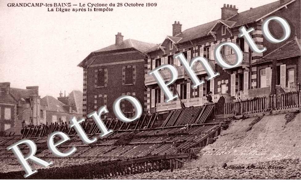 le cyclone du 28 octobre 1909 La digue apres la tempete