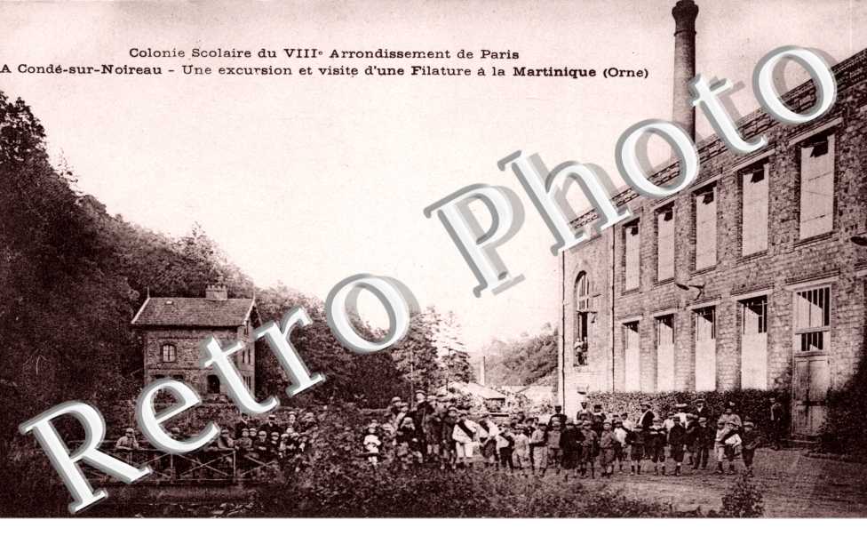colonie scolaire du VIIIe arrondissement de Paris, une excursion et visite d'une filature a la Martinique (Orne)