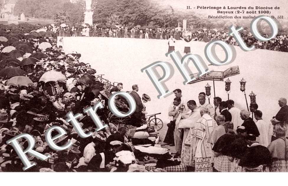 pelerinage a Lourdes du diocese de Bayeux 2-7 aout 1908 Benediction des malades