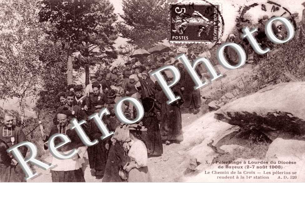 pelerinage a Lourdes du diocese de Bayeux 2-7 aout 1908 Le chemin de la Croix