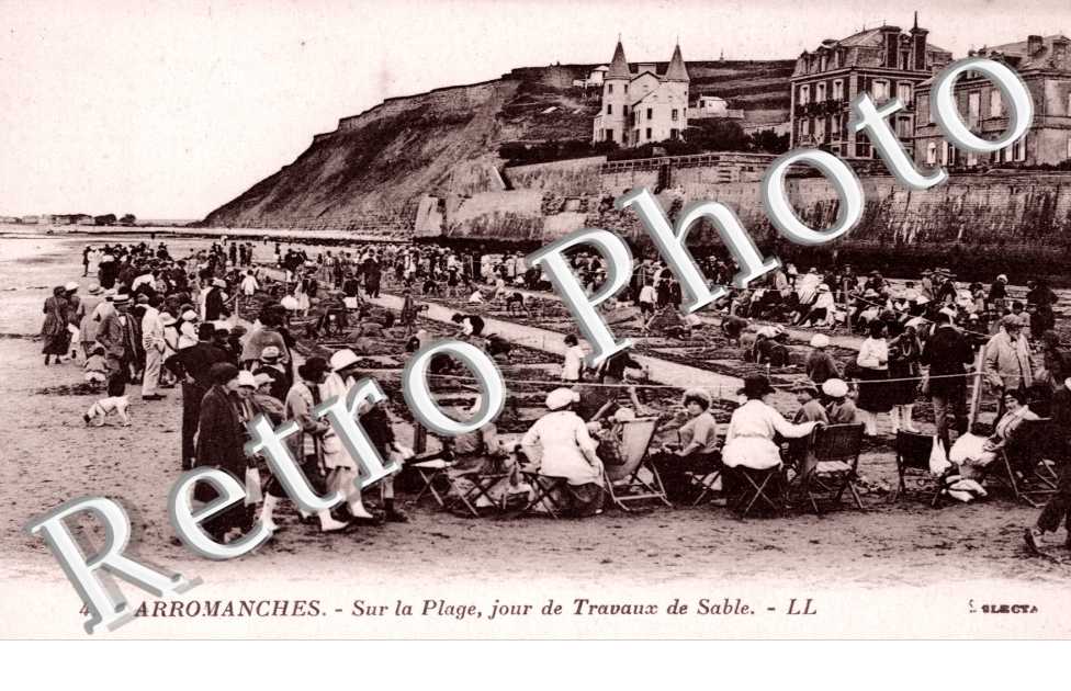 sur la plage, jour de travaux de sable