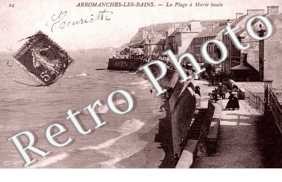 la plage a maree haute