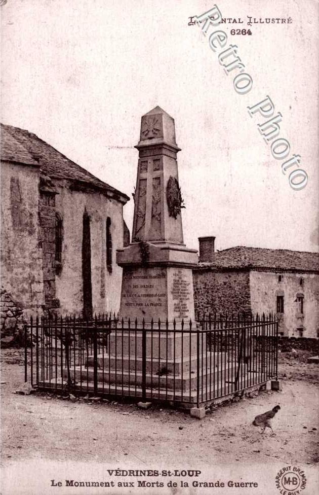 Ville Autrefois Monument Aux Morts De La Grande Guerre Vedrines