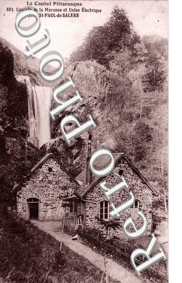 Cascade de la maronne et usine electrique
