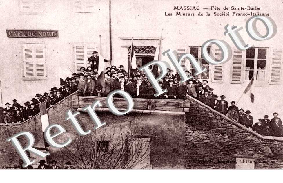 fete de sainte barbe, les mineurs de la socieee franco-italienne