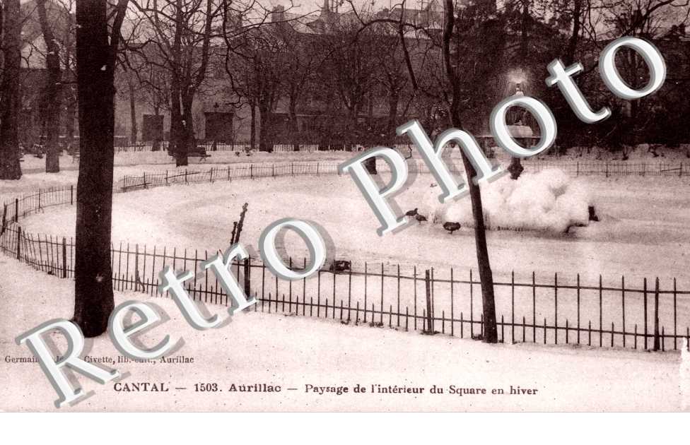 paysage de l&#039;interieur du square en hiver