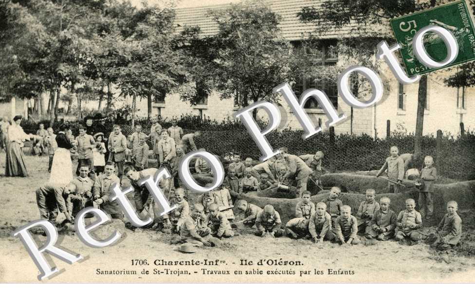 Le Sanatorium, travaux en sable executes par les Enfants