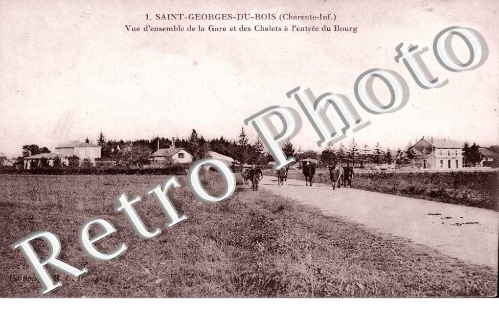 vue d&#039;ensemble de la gare et des chalets a l&#039;entree du bourg