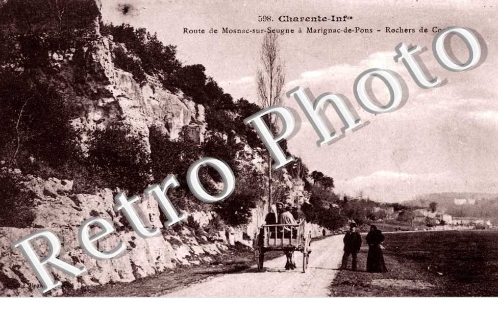 Route de Mosnac-sur-Seugne - rochers de Cordi