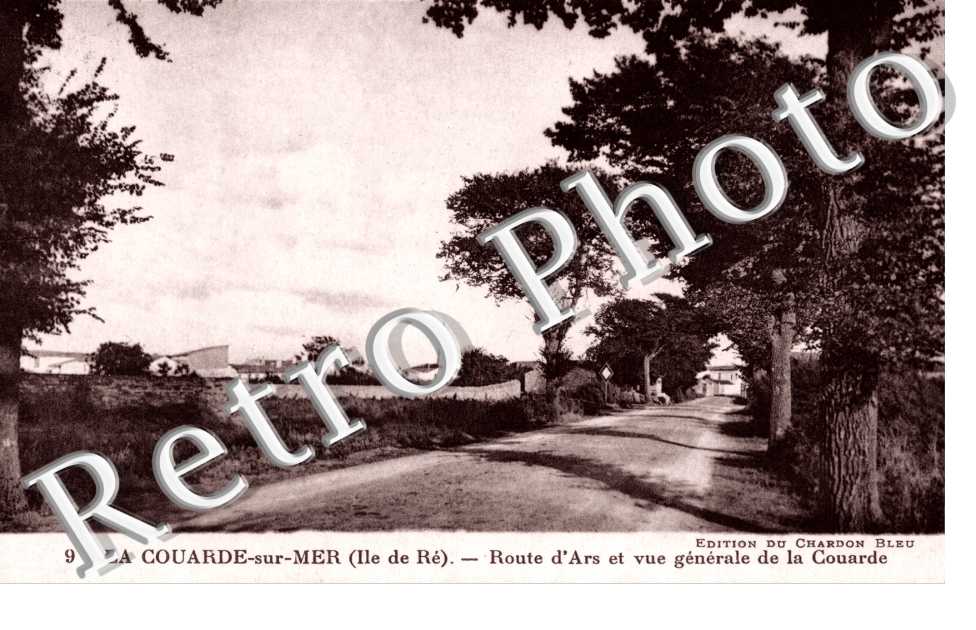 Route d'Ars et vue generale de la Couarde