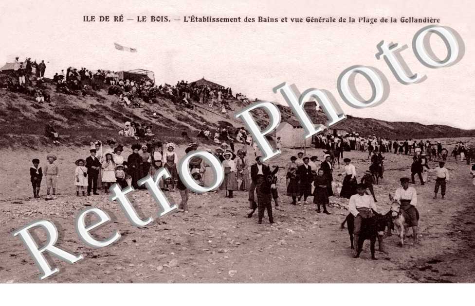 l&#039;etablissement des bains et vue generale de la plage de la Gollandiere