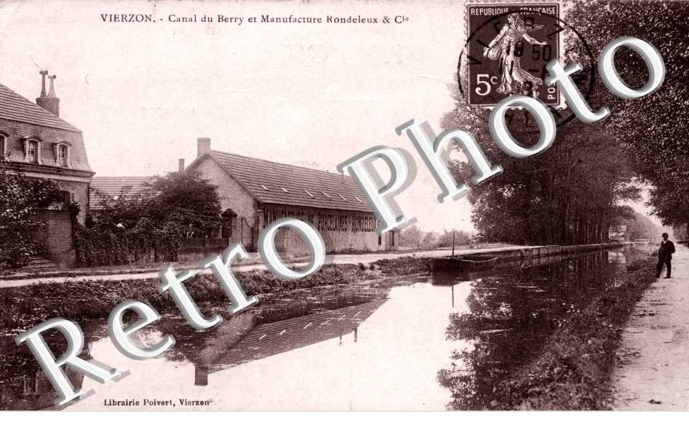 canal du Berry et manufacture Rondeleux et Cie