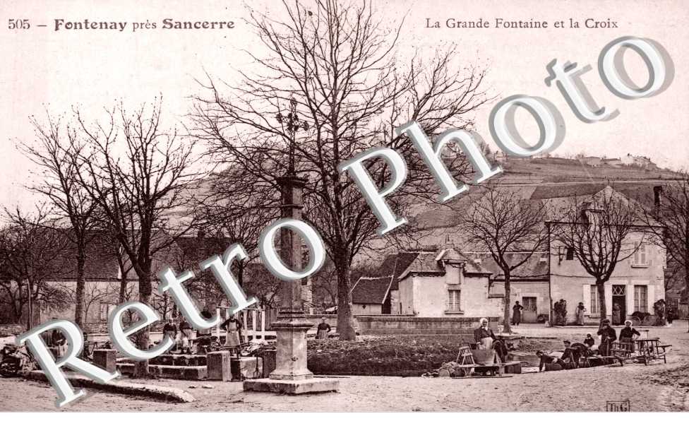 Fontenay, le Grande Fontaine et la Croix