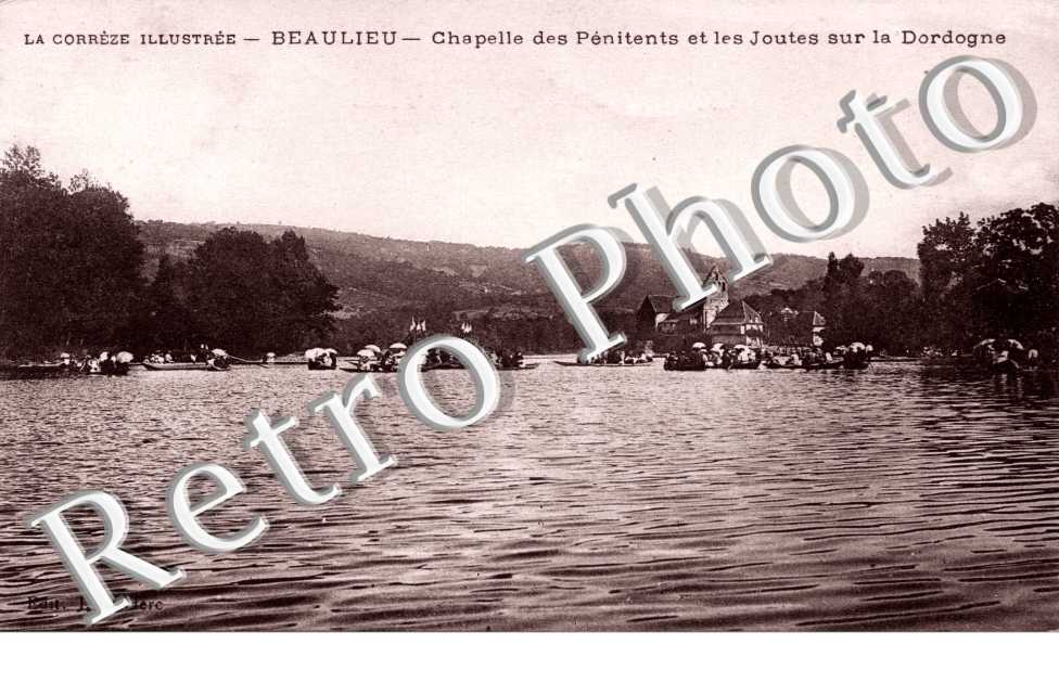 Chapelle des Penitents et les Joutes  sur la Dordogne