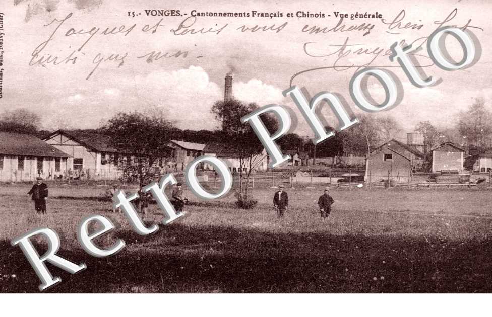 cantonnements francais et chinois, vue generale