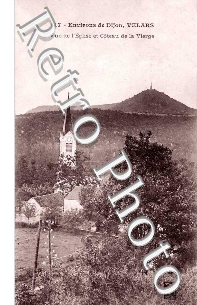 vue de l'eglise et coteau de la vierge