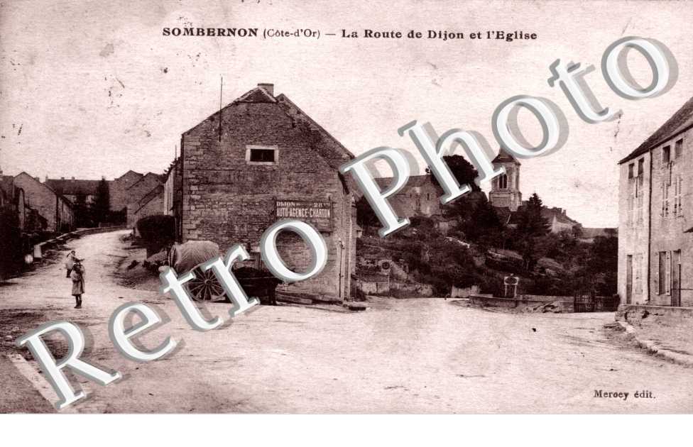 la route de Dijon et l&#039;eglise