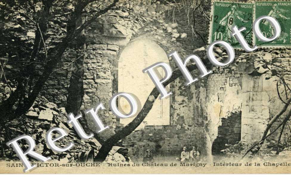 ruines du chateau de Marigny  Interieur de la chapelle