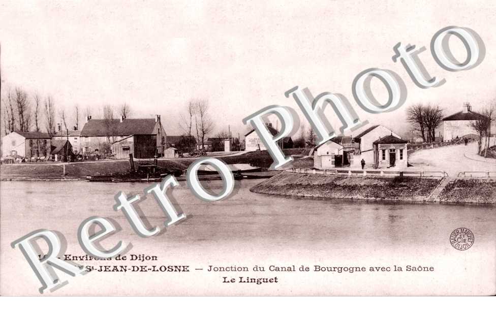 jonction du canal de Bourgogne avec la Saone