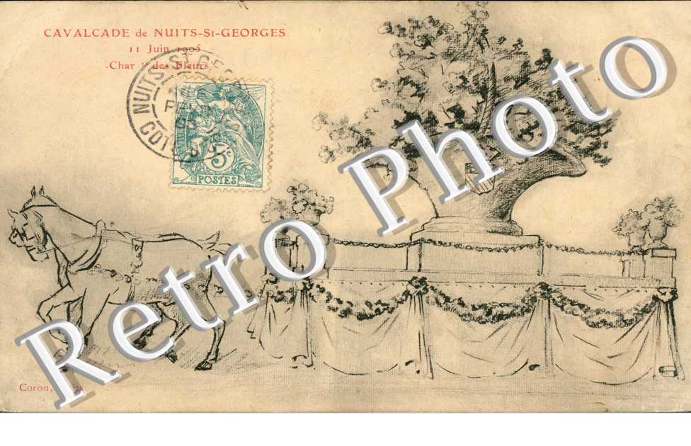 Cavalcade de Nuits-Saint-Georges, 11 juin 1905, Char des Fleurs