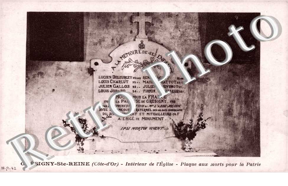 Intérieur de l&#039;Eglise, Plaque aux Morts